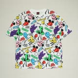 ホワイト | 親子お揃い ディズニー カラフル総柄Tシャツ 1333A | BABYDOLL