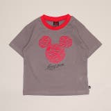 ミッキー | 親子お揃い ディズニー アニマル柄フロッキーTシャツ 1486K | BABYDOLL