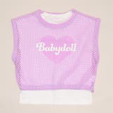 パープル | メッシュレイヤードTシャツ 1538K | BABYDOLL