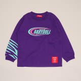 パープル | 親子お揃い ラウンドロゴロンT 1614K | BABYDOLL