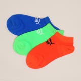 ネイビー/グリーン/オレンジ | PUMA スニーカーソックス 3足セット 1876 | BABYDOLL