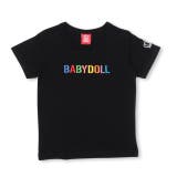 ブラック | 親子お揃い ロゴ刺繍 Tシャツ | BABYDOLL