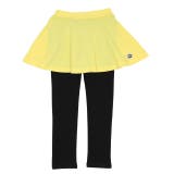 9無地/イエロー | スカート付きウルトラストレッチパンツ 10分丈スカッツ 6327K | BABYDOLL