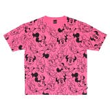 ピンク/ミニーデイジー | 通販限定 ディズニー 総柄Tシャツ 8152A | BABYDOLL