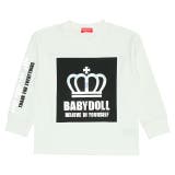ホワイト | 親子お揃い エンボス箔 ロングTシャツ 9212K | BABYDOLL