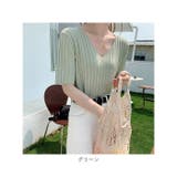 サマーニット Vネック半袖 おしゃれ ddsmy338kt | BACKYARD FAMILY | 詳細画像14