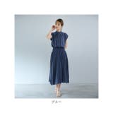 ロング ワンピース シャツ風 フレンチスリーブ gdress4136 | BACKYARD FAMILY | 詳細画像18 