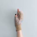 WOMEN フェイクファー付きフィンガーレスグローブ | BACKYARD FAMILY | 詳細画像3 