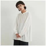 表面しわ感素材長袖ルーズフィットシャツブラウス | BACKYARD FAMILY | 詳細画像5 