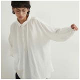 表面しわ感素材長袖ルーズフィットシャツブラウス | BACKYARD FAMILY | 詳細画像6 