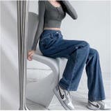 デニムパンツ ストレート レイヤード風 レディース おしゃれ | BACKYARD FAMILY | 詳細画像7 