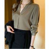 Vネックブラウス トップス オフイス mmvblouse23h | BACKYARD FAMILY | 詳細画像4