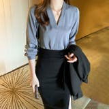 Vネックブラウス トップス オフイス mmvblouse23h | BACKYARD FAMILY | 詳細画像6