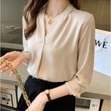 Vネックブラウス トップス オフイス mmvblouse23h | BACKYARD FAMILY | 詳細画像8