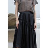 レザーライクサテンギャザースカート | BACKYARD FAMILY | 詳細画像5