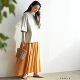 リネン風ふんわりギャザーワイドパンツ | BACKYARD FAMILY | 詳細画像9