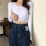 シンプルトップス Uネック 長袖Tシャツ | BACKYARD FAMILY | 詳細画像10