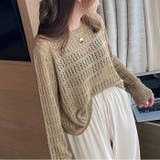 透かし編みニット トップス ショート丈 | BACKYARD FAMILY | 詳細画像7