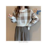 ギンガムチェック柄 春ニット ショート丈 | BACKYARD FAMILY | 詳細画像13