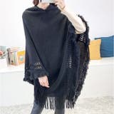 ポンチョカーディガン ニット フード付き | BACKYARD FAMILY | 詳細画像15 