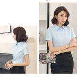 シャツブラウス 半袖 オフィス | BACKYARD FAMILY | 詳細画像12 