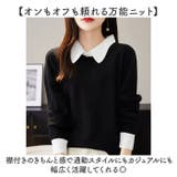 襟付きニット トップス 長袖 レディース バイカラー | BACKYARD FAMILY | 詳細画像3 