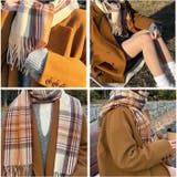 カシミヤタッチチェックマフラー | BACKYARD FAMILY | 詳細画像7 