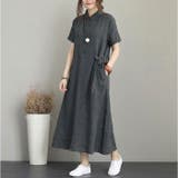 ワンピース シャツワンピース 半袖 綿麻 体型カバー | BACKYARD FAMILY | 詳細画像6 