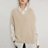 ゆったりニットベスト vest9810 | BACKYARD FAMILY | 詳細画像1