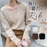 リブニットトップス シンプル mmvtops3a | BACKYARD FAMILY | 詳細画像1