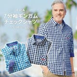 【FILA】7分袖ギンガムチェックシャツ | BACKYARD FAMILY | 詳細画像1