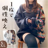 ドッキングスウェット トップス チェック柄 | BACKYARD FAMILY | 詳細画像1 