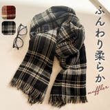 ふんわりチェックマフラー | BACKYARD FAMILY | 詳細画像1 