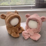 キッズ ベビー 帽子 マフラー 一体 くま | BACKYARD FAMILY | 詳細画像13 
