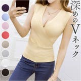 Vネックトップス ノースリーブ mmvtn25e | BACKYARD FAMILY | 詳細画像1
