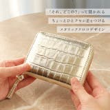 perche ペルケ メタリッククロコ ジャバラカードウォレット | BACKYARD FAMILY | 詳細画像3 