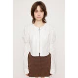 M/WHT7 | FRONT ZIP SHIRRING ブラウス | SLY OUTLET