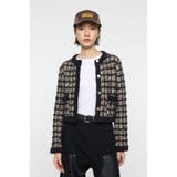 BLK | COMPACT KNIT TWEED ジャケット | MOUSSY OUTLET