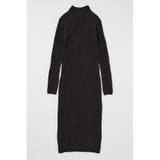 L/BLK1 | VELOUR TOUCH KNIT ドレス | MOUSSY OUTLET