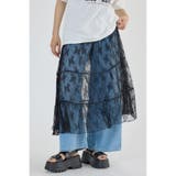 BLK | レースティアードスカート | RODEO CROWNS WIDE BOWL