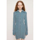 BLU | FRONT ZIP BI COLOR ショートワンピース | SLY OUTLET