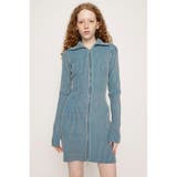 FRONT ZIP BI COLOR ショートワンピース | SLY OUTLET | 詳細画像10 