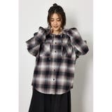 柄BLK5 | フーディーチェックシャツ | RODEO CROWNS WIDE BOWL