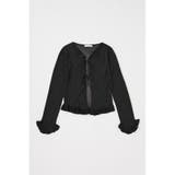 BLK | OPEN NECK SHEER カーディガン | MOUSSY OUTLET