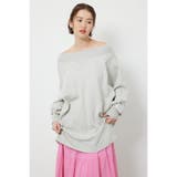 L/T.GRY1 | スウェットライクオフショルニットワンピース | RODEO CROWNS WIDE BOWL