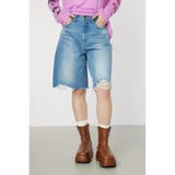 BLU | ダメージDENIM バミューダパンツ | RODEO CROWNS WIDE BOWL