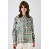 柄BEG5 | MIX CHECK ルーズシャツ | MOUSSY OUTLET