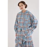 柄BLU5 | ヴィンテージチェックフードシャツ | RODEO CROWNS WIDE BOWL