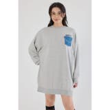 L/T.GRY1 | グランジロゴデニムアップリケワンピース | RODEO CROWNS WIDE BOWL