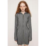 GRY | FRONT ZIP BI COLOR ショートワンピース | SLY OUTLET
